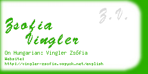zsofia vingler business card